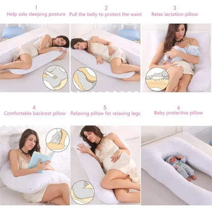 Pregnancy pillow 130x70 cm for improved sleep for pregnant women, nursing pillow