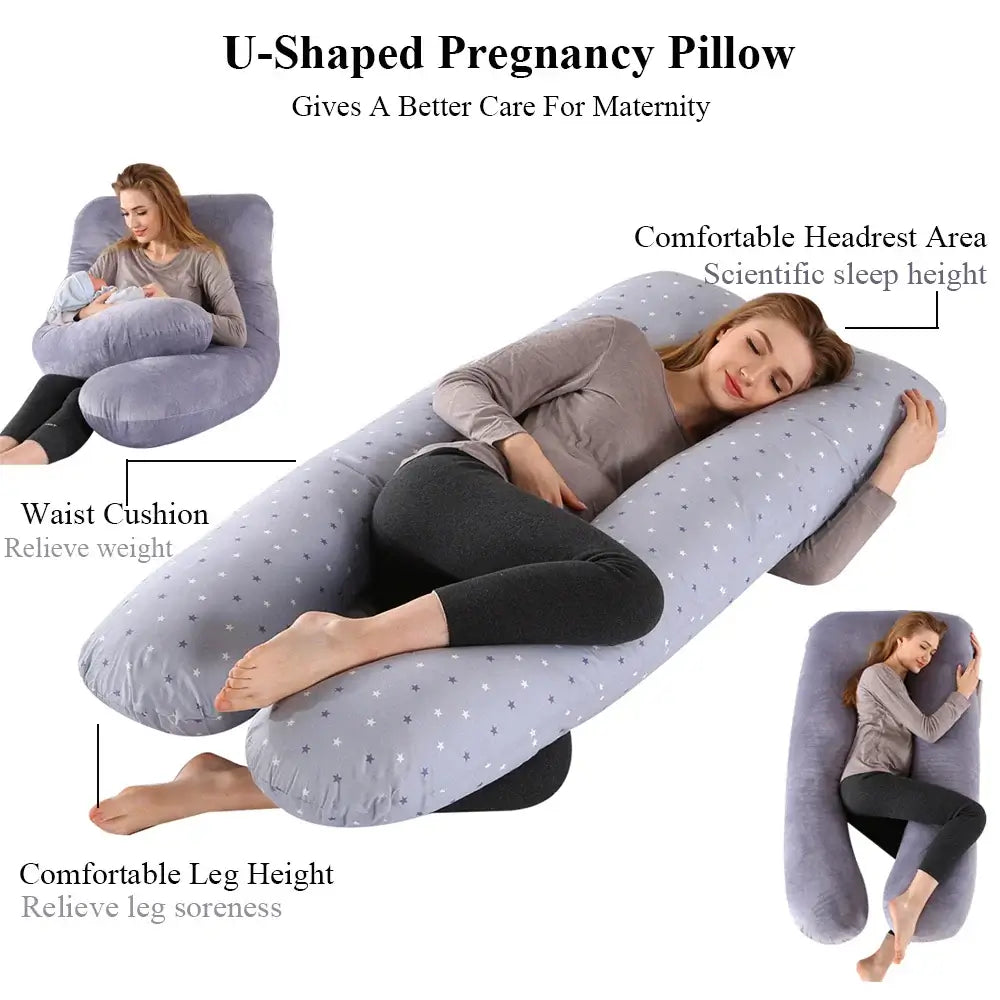 Pregnancy pillow 130x70 cm for improved sleep for pregnant women, nursing pillow