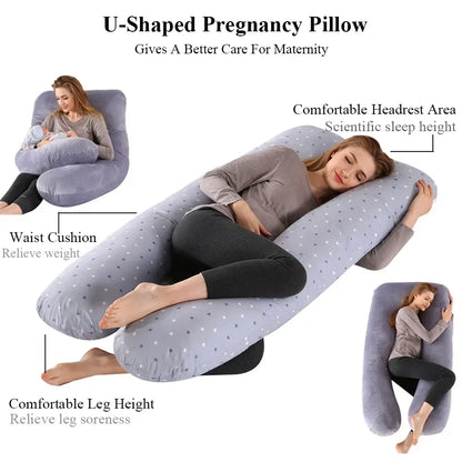 Pregnancy pillow 130x70 cm for improved sleep for pregnant women, nursing pillow