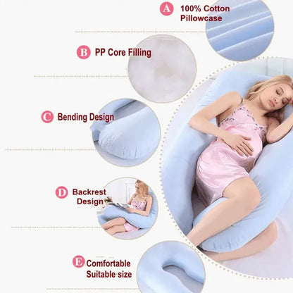 Pregnancy pillow 130x70 cm for improved sleep for pregnant women, nursing pillow