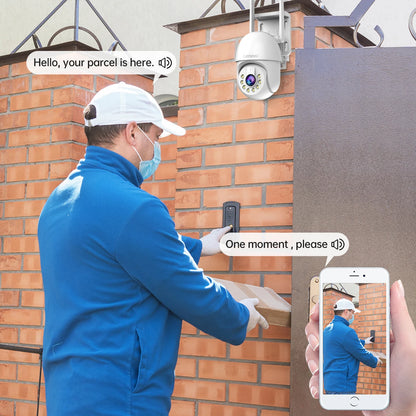 Lenovo 5MP Smart Wi-Fi PTZ-Kamera für den Außenbereich, 5-facher Digitalzoom, automatische Verfolgung