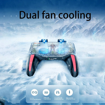 Dual-fan A69F mobile phone gamepad, suitable for PUBG games and movies