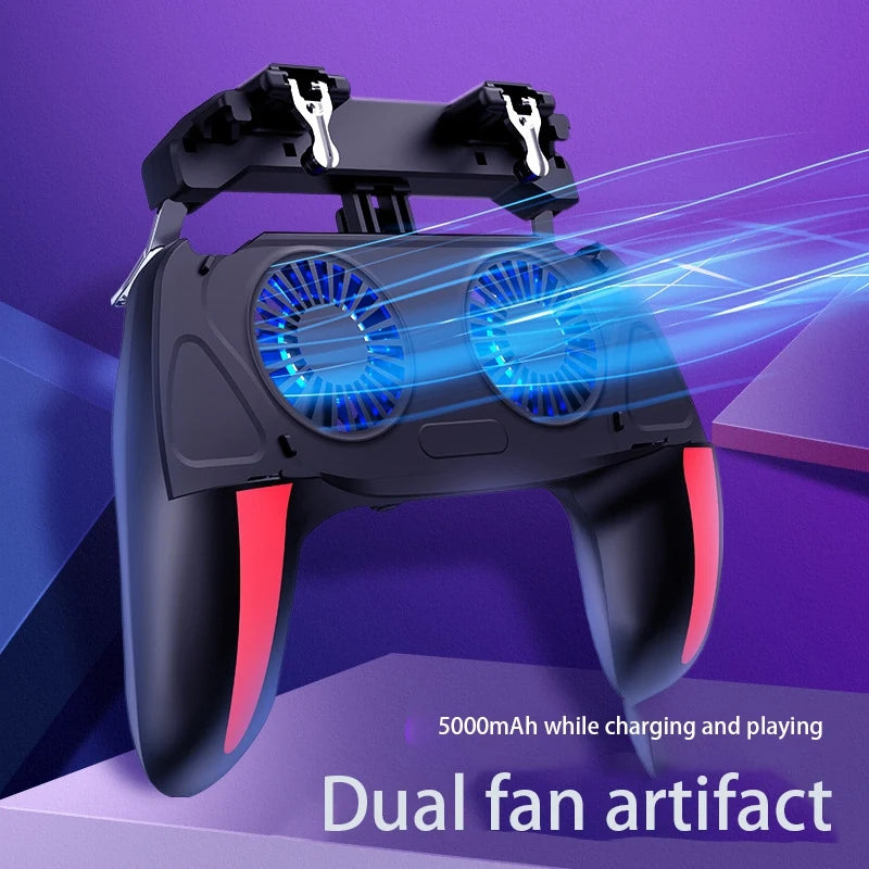Dual-fan A69F mobile phone gamepad, suitable for PUBG games and movies