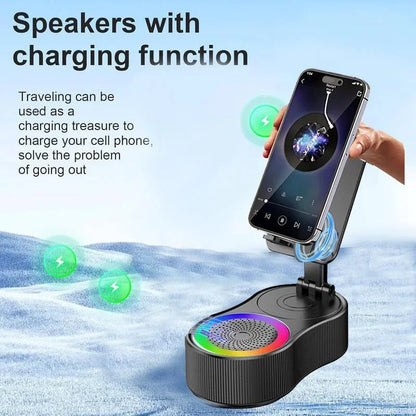 Induction mobile phone holder, smart wireless Bluetooth speaker