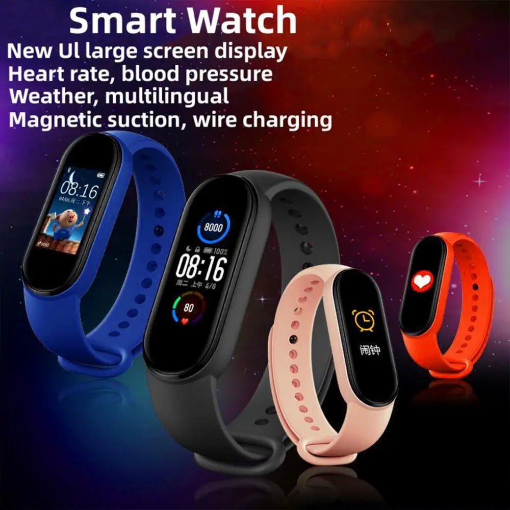 M8 Smartwatch Smartband Herzfrequenz Smartwatch Fitness-Tracker Blutdruck Sportarmband für Mi Band 8 Mehrere Sportmodi