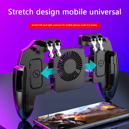 Mobile game controller with cooling fan for PUBG