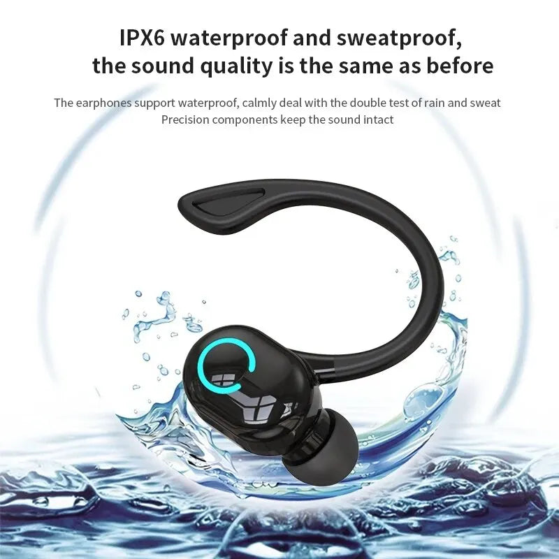 Bluetooth 5.2 earphones with ear hooks for sports 