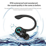 Bluetooth 5.2 Ohrbügel-Kopfhörer, kabelloser Mini-Kopfhörer mit Freisprechfunktion, wasserdicht, Sport- und Musik-Headset, einzelner rechter Ohrhörer mit Mikrofon