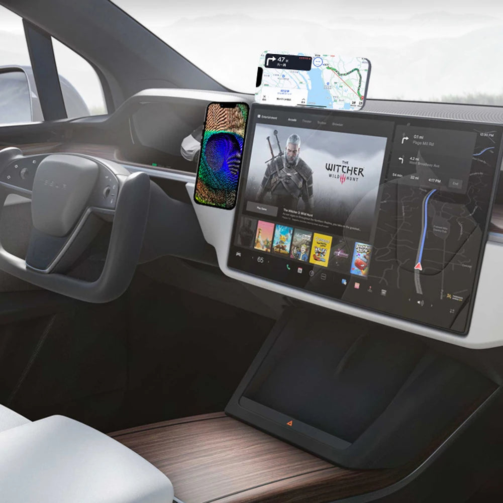 Magnetic phone holder for iPhone 15 14 Pro Magsafe, magnetic mobile phone holder compatible with Tesla Model Y 3