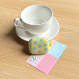 Fashion Simple Big Pink Blue Dots Polka Point Pattern Glossy Earphone Case with Ring Cover for AirPods 1 2 3 4 Pro 2 Pro 3