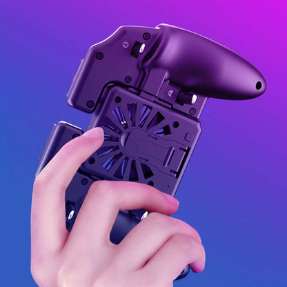 Mobile game controller with cooling fan for PUBG