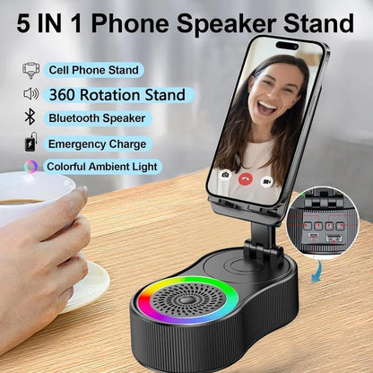 Induction mobile phone holder, smart wireless Bluetooth speaker