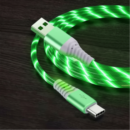 Câble USB lumineux vert optimisé